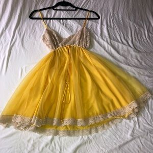 Romantic vintage Chiffon Babydoll nightgown / dress